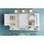 Armoire à pharmacie de 55 pouces avec tablettes ouvertes, rangement mural avec portes et miroir, tablette réglable, armoire de rangement pour salle de bain au-dessus de la toilette, armoire