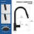  Pull Down Sprayer Kitchen Sink Faucet, Single Handle Kitchen Faucet with LED Light Base-102806758