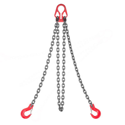 Chaîne à sangle, chaînes de levage de 5/16 po X 10 pi avec 2 crochets à griffes, sangle de levage robuste en acier allié G80, capacité de 7 000 lb, levage de chaîne de moteur réglable pour le remorquage de la cargaison