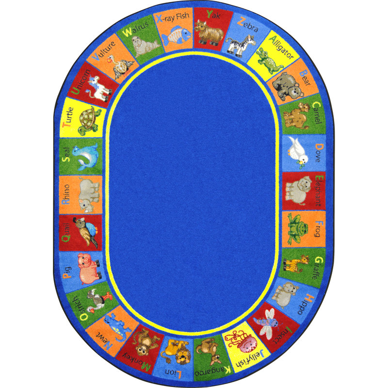 Tapis éducatif pour animaux, Ovale 7 pi 8 po x 10 pi 9 po