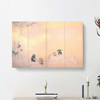 Puppies by Takeuchi Seiho - Wrapped Canvas