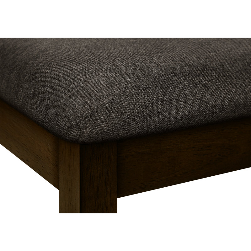 2 chaises de salle à manger, 37 po de hauteur, siège rembourré en flanelle brune, fabrication en bois massif, transitionnel pour la cuisine de 2 chaises, 37,5 po de hauteur, avec siège, coin repas