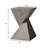 Analu Modern Fiberstone Side Table with Twisted Pedestal Design, Square Top Accent Table for Indoor Outdoor Use-145314912