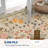 Farmhouse Floral Rug Washable Rug Non Slip Modern Scalloped Carpet, Soft Non Shedding Indoor Carpet, Low Pile Thin Foldable Printed Mat-713177646