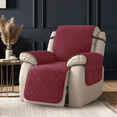 Quilted Reversible Box Cushion Recliner Slipcover