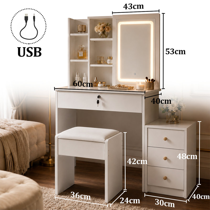 Ensemble de coiffeuse Premium