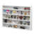 5-Tier Level Display Cabinet Case W/ 2 Glass Doors Adjustable Shelves, White