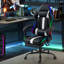 Massage Gaming Chair With RGB LED & Footrest-1363017832