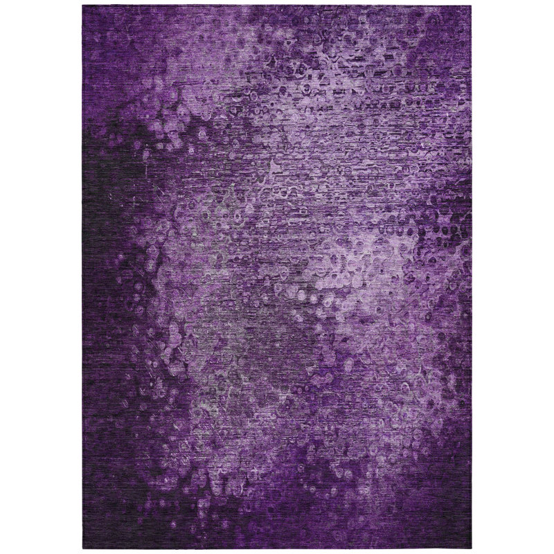 Washable Abstract Indoor / Outdoor Rug, Rectangle 9' x 12'