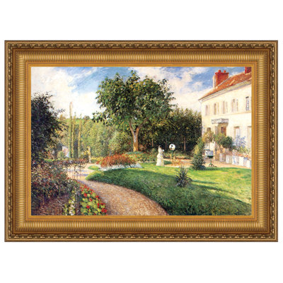 Jardin des Mathurins à Pontoise, 1876, reproduction d'art sur toile encadrée