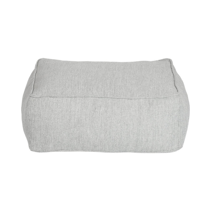 Cloud Gray Outdoor Patio Pouf Ottoman