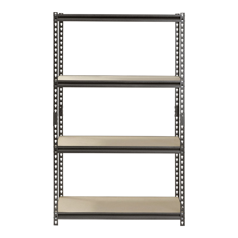 Muscle Rack 48"W x 24"D x 72"H 5-Tier Silver Steel Shelving Unit