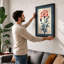 Carnation in Red Botanical - Framed Print-660534484-660534485