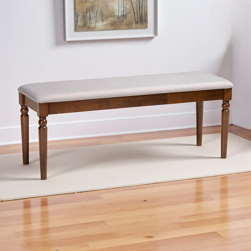 Banc rembourré Geovanna, Marron foncé, Sable