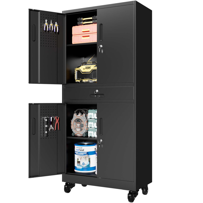 Armoire de rangement en métal avec tiroir