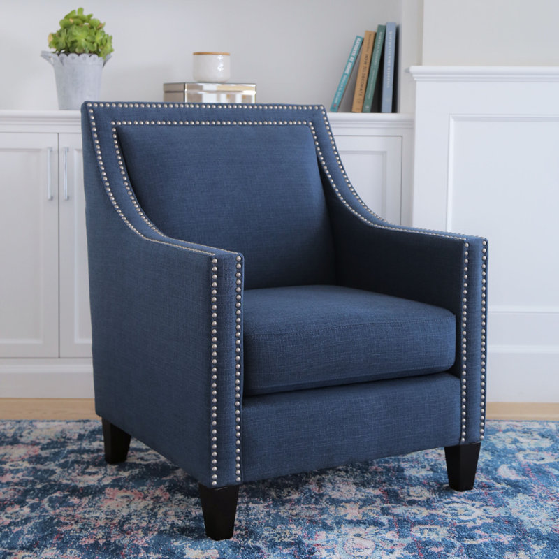 Hallie Upholstered Armchair, Blue