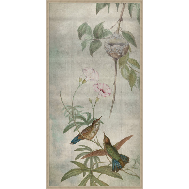 Hummingbird Dances 3 Painting by Lillian August