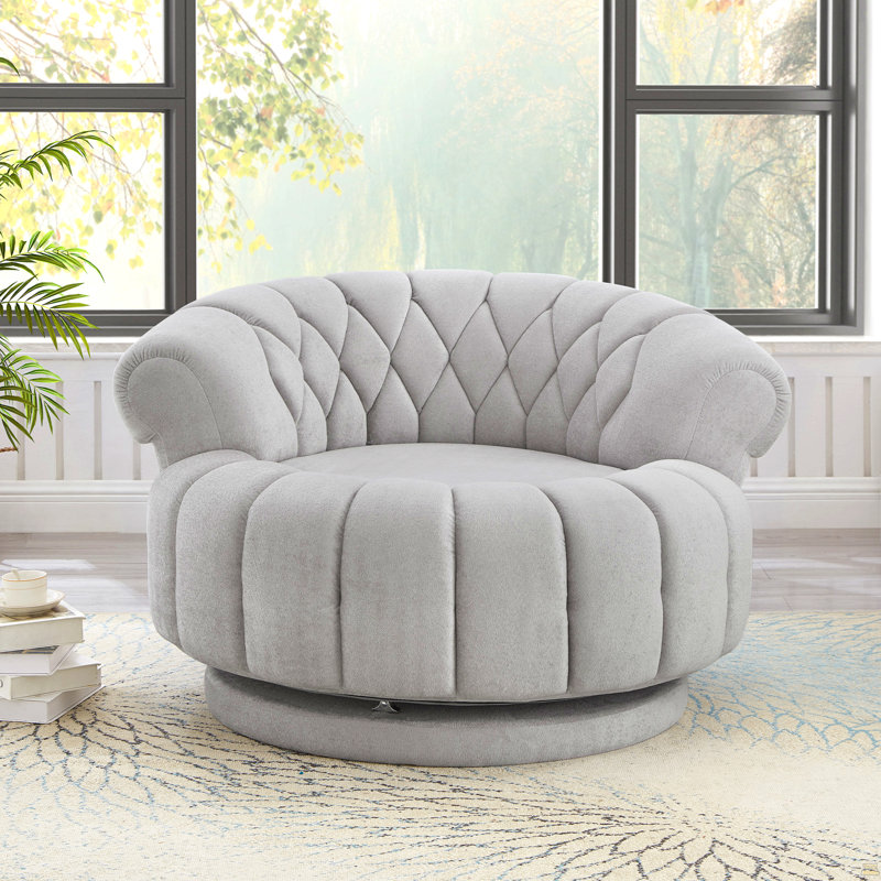 Fauteuil d'appoint pivotant 360 °, Gris