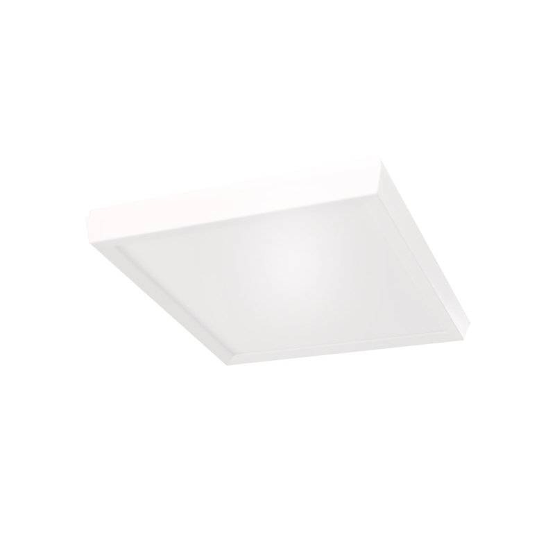 Acrylic LED Flush Mount, 1" H x 7.38" W x 7.38" D, White