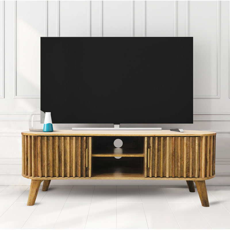 Kriemann Unfinished TV Stand with Fireplace Included