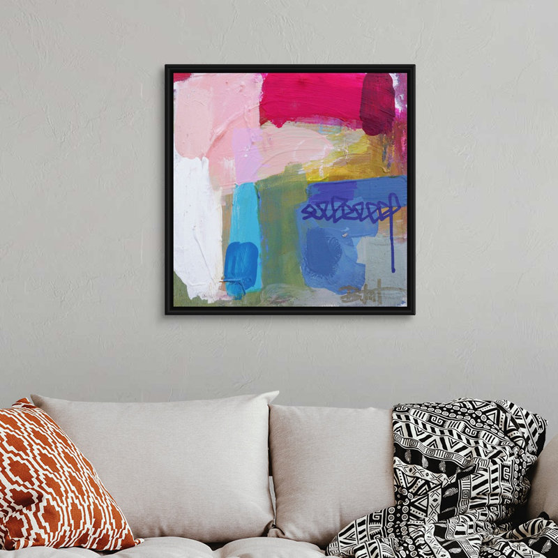 Reproduction d’art sur toile, "Bright Light" par B. Robert, Cadre noir, H 32 po x l 32 po x P 1,75 po