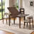 51.2 inch Solid Wood Folding Dining Table for 4-6 People