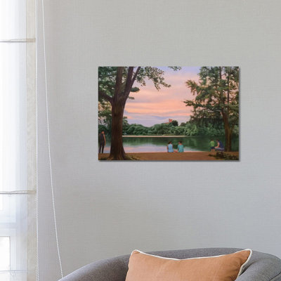 Prospect Park Lake by Nick Savides - Wrapped Canvas Painting
