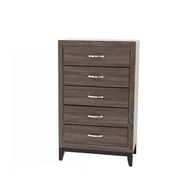 Commode 5 tiroirs, commode de chambre à coucher, armoire d'appoint