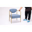Chaise de salle à manger - Structure en fer avec imprimé de transfert d'eau à grain de bois, rembourrage en mousse souple-1751794217