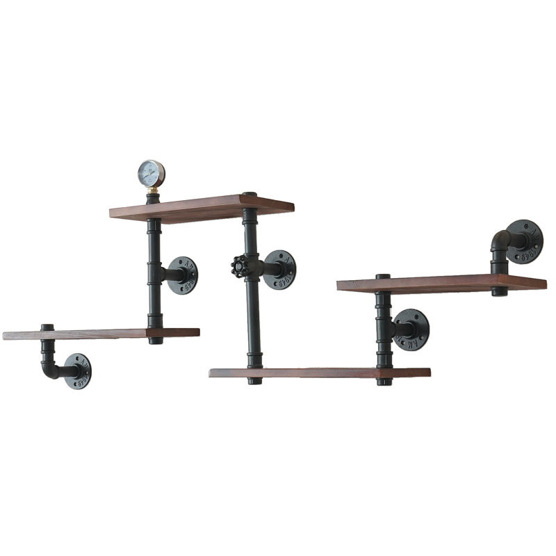 Dhori 4 Piece Tiered Industrial Pipe Shelves
