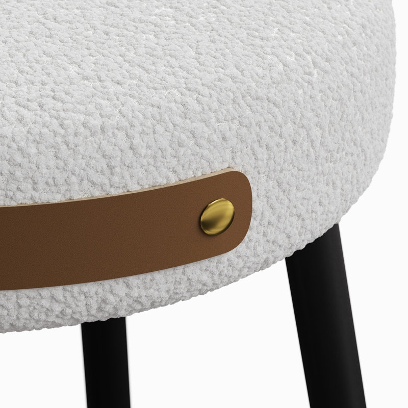 Tabouret Cassie Loop, Nouilles opulentes / noir / caramel