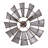 Mangine 22" Metal Windmill Silent Quartz Clock