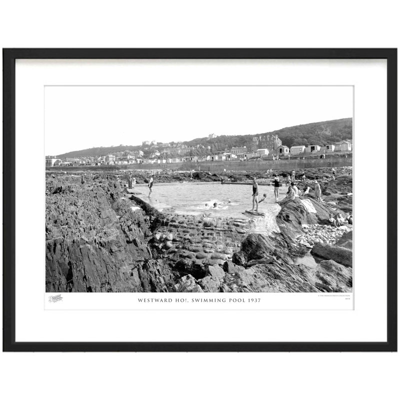 Westward Ho!, Swimming Pool 1937 by Francis Frith - Single Picture Frame Print, 40cm H x 50cm W x 2.3cm D