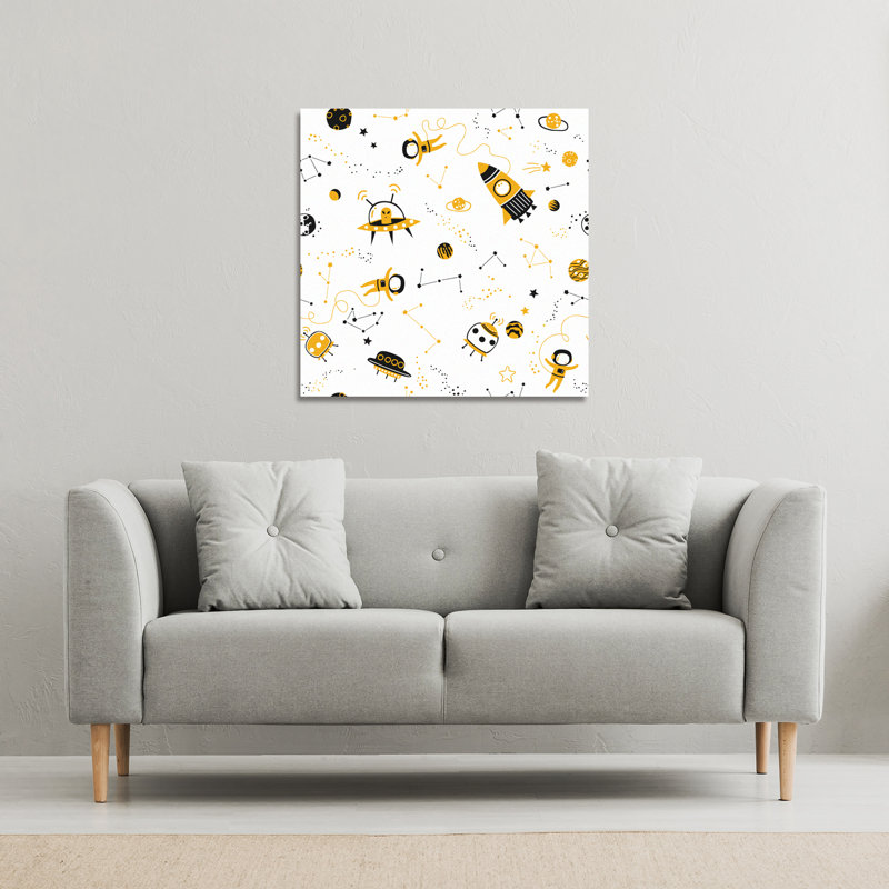 Space Pattern by Andrew Lee - Wrapped Canvas Print, 127cm H x 127cm W x 4cm D