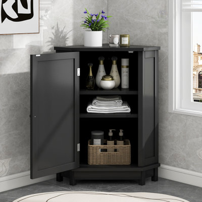 Armoire de rangement rectangulaire en MDF de 24,8 po avec porte, 2 tablettes réglables