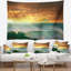 Plage, tempête, vague blanche et tapisserie bleue-28507757