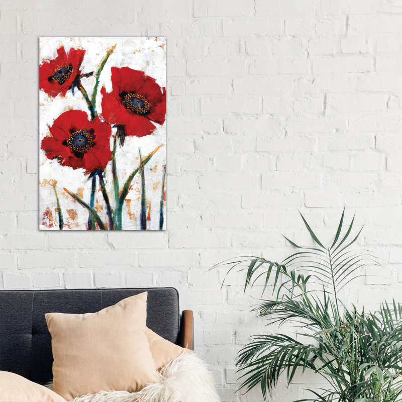 « red piléy fresco i » par grégory o», reproduction d’art, H 40 po x l 26 po x P 1,5 po, Toile tendue