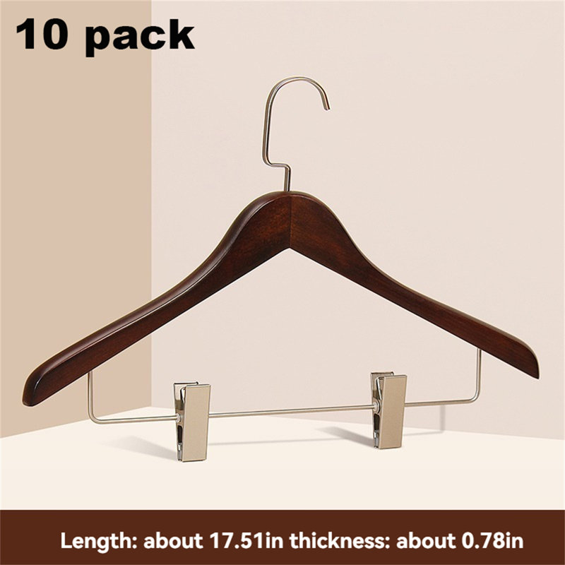 Cintres de costume en bois massif - Conception à larges épaules pour un usage domestique, 10
