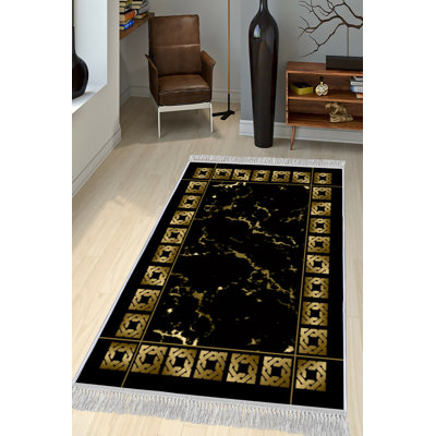 Luxury Hall Carpet - 100% Velvet Fabric, 3.3 x 9.8 ft | 100% Cotton Sole, Pile Height: 0.4 in, Total Height: 0.5 in | Antibacterial, Non-Slip, Machine Washable, 3D Digital Printing | Elegant Design for Home Décor