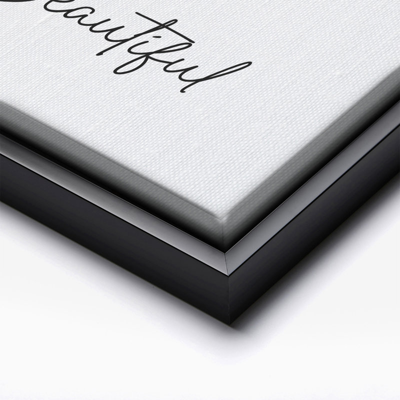 Hello Beautiful No1, Black Framed, Canvas, 16"H x 20"W
