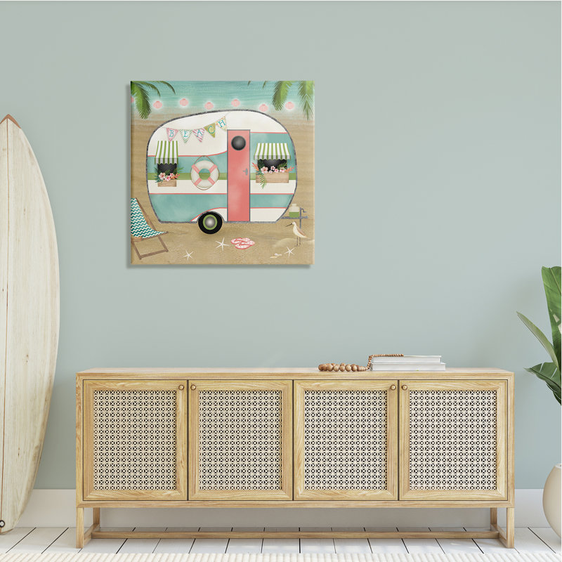 Plage de remorque festive, H 30 po x l 30 po x P 1,5 po, Plaque murale