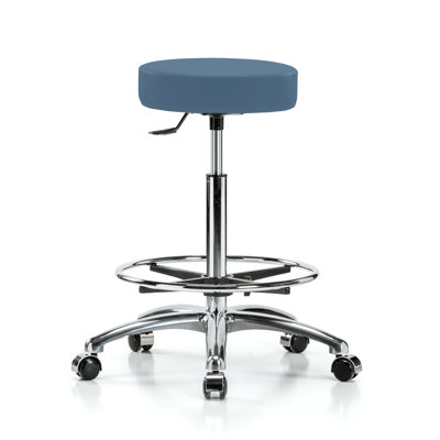 Tabouret médical avec anneau de pied en chrome PERCH | Hauteur du banc élevé: 24 à 34 po