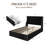 Queen Size Bed Upholstered Platform Bed Frame with Storage Drawers, Wingback Headboard, and Charging Station-1920514011