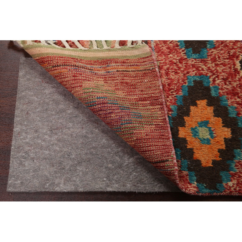 Tapis géométrique marocain noué à la main 9 x 13