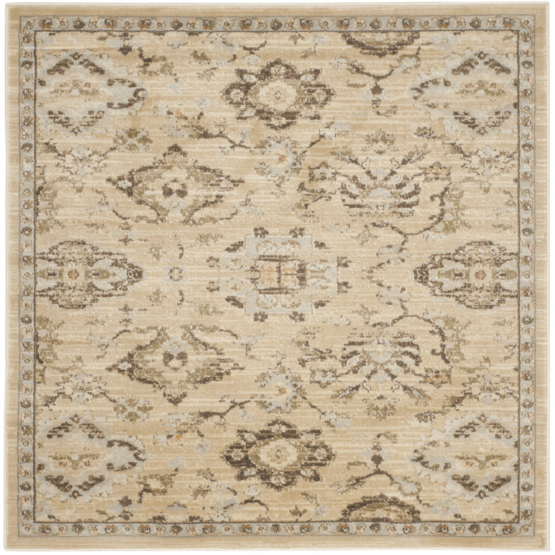 McCabe Performance Floral Rug, Square 5'