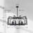 36" Modern Black Geometric Chandelier