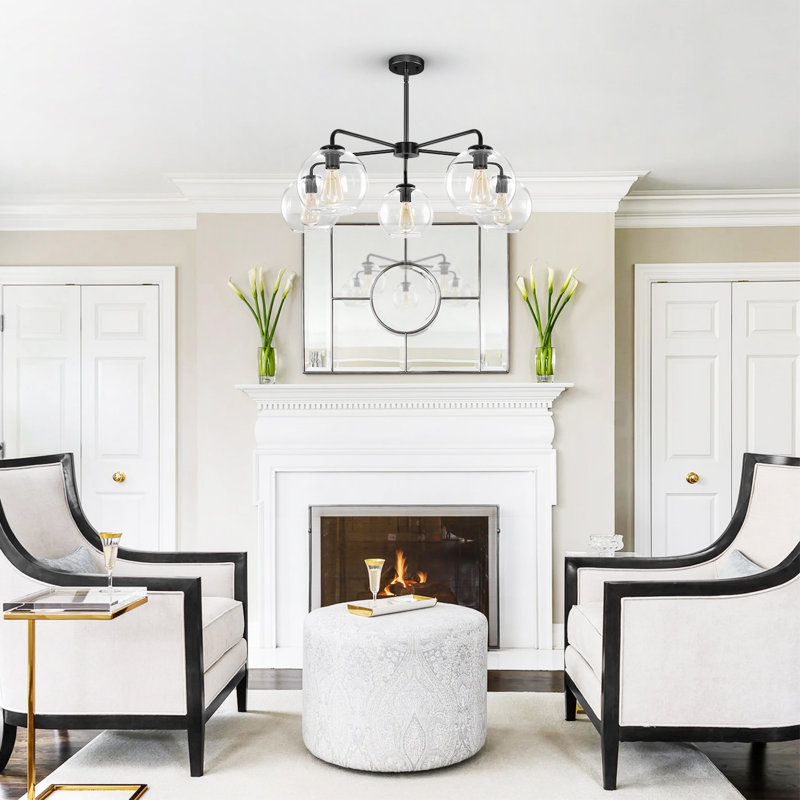 Royelle 5-Light Modern Glass Bubble Chandelier