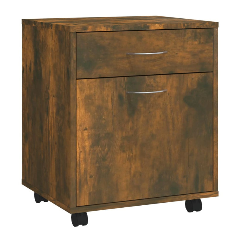 Giulianna 1 -Drawer Filing Cabinet, Smoked Oak