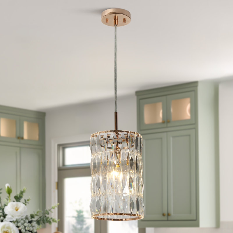 Luminaire suspendu cylindrique à 1 lumière Baconton