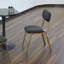 Chaise d'appoint noire et noire à dossier solide (ensemble de 2)-1982524820